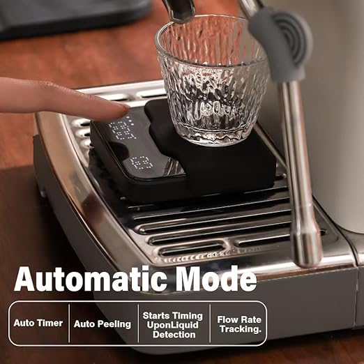 BOOKOO Coffee Scale Espresso Scale with Timer Mini Digtial Coffee Scale Rechargeable with Auto Mode Flow Rate Mode for Coffee Extraction Scale for Coffee APP Bluetooth Connection Coffee Bean Scale