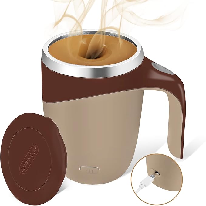 Self Stirring Mug,Rechargeable automatic magnetic Self stirring coffee mug,Rotating Home Office Travel Mixing Cup,To Stir Coffee, Chocolate, Milk, Protein,Cocoa Etc, Great For Office, School, Gym…