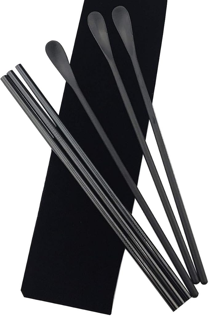 JASHII Matte Long Handle Spoon Cocktail Mixing Stirring Spoons Iced Tea Coffee Spoons with 8.6 inch Long Handle Brushed SUS304 Stainless Steel, 6-Piece