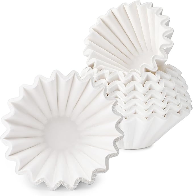 Segarty 200 Count 1-4 Cup Disposable Coffee Paper Filters, 7.2in White Basket Style Coffee Filters Ideal Bar Accessories for Pour Over Maker Coffee Brewer Dripper Machine for Home Cafeteria Office Use