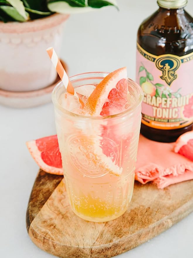 Portland Syrups Grapefruit Tonic Syrup - Refreshing Citrus Flavor - Premium Beverage Concentrate for Cocktails, Mocktails, Tea, and More - 12 oz with 12 Servings (Pack of 2)