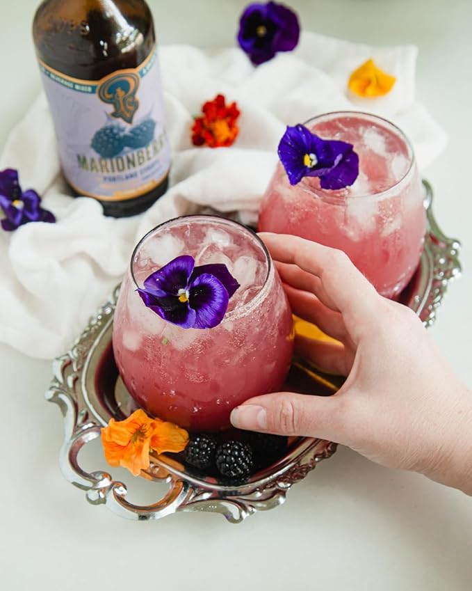 Portland Syrups Marionberry Syrup - Craft Pacific Northwest Fusion for Cocktails, Desserts, Soda, and More - 12 oz with 24 Servings (Pack of 2)