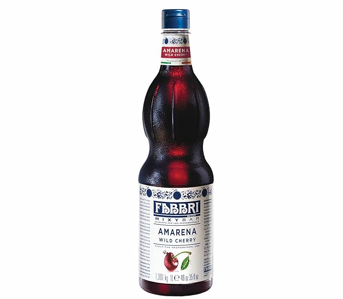 Fabbri Flavoring Syrup, Amarena Cherry, Made in Italy, 33.8 Ounce (1 Liter)