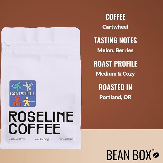 Bean Box Portland Coffee Sampler, 2-Pack - Roasted by Roseline, Gourmet Arabica Coffee, Variety Pack - Whole Bean