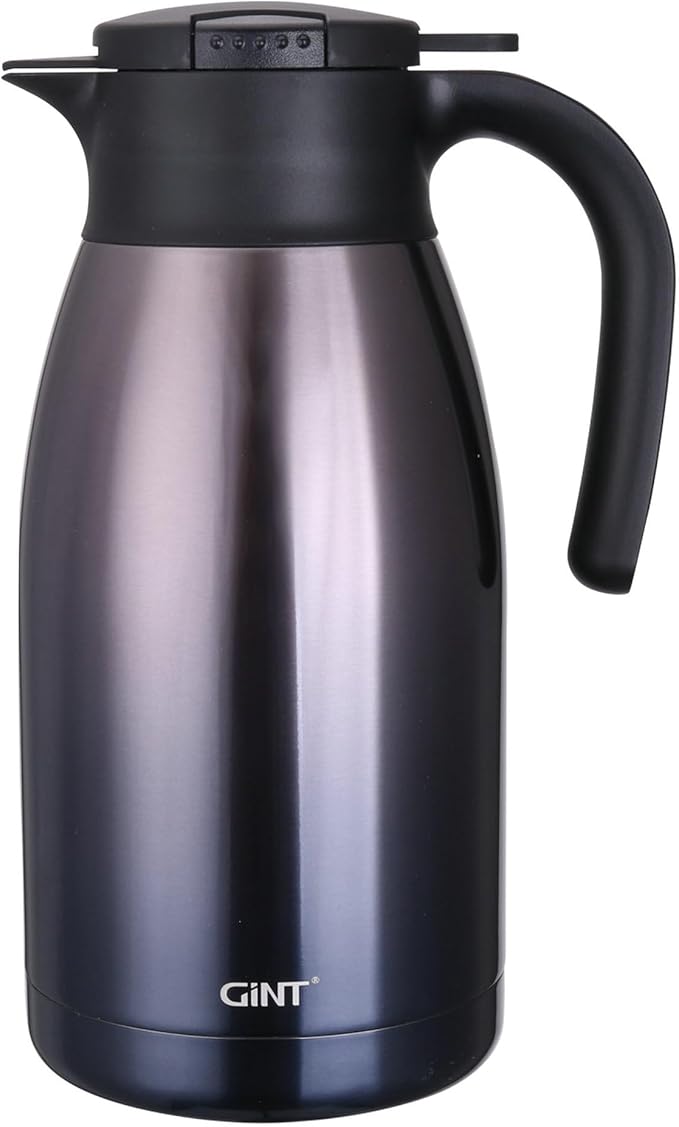 GiNT 1.9L / 64Oz Thermal Coffee Carafe, Insulated Stainless Steel Coffee Carafes for Keeping Hot/Double Walled Vacuum Thermal Carafe (Purple)