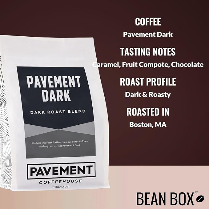 Bean Box Boston Coffee Sampler, 2-Pack - Roasted by Pavement Coffeehouse, Gourmet Arabica Coffee, Variety Pack - Whole Bean