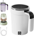 Automatic Magnetic Stirring Coffee Mug,2026 New Detachable Base Self Stirring Coffee Mug,Electric Mixing Cup with Lid Handle,Smart Mixing Cup for Milk Tea Coffee Chocolate (White)