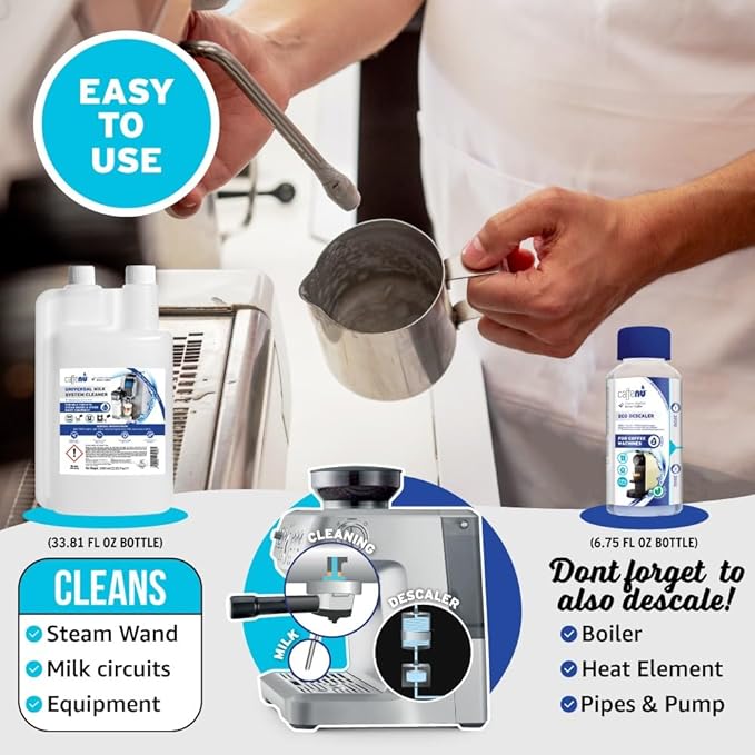 Milk Frother Cleaner for Coffee Machines. Alkaline Up to 32 Cleans