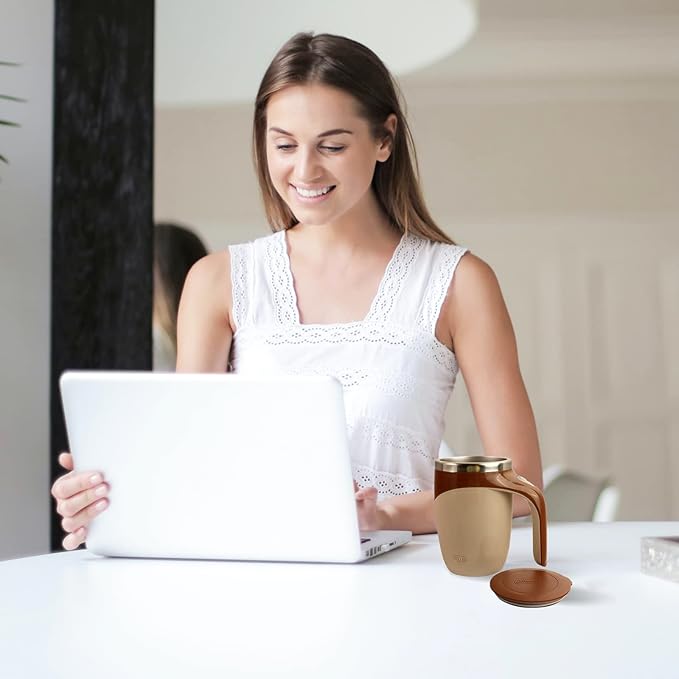 Self Stirring Mug,Rechargeable automatic magnetic Self stirring coffee mug,Rotating Home Office Travel Mixing Cup,To Stir Coffee, Chocolate, Milk, Protein,Cocoa Etc, Great For Office, School, Gym…