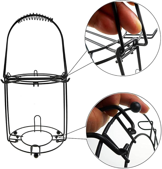 YY YEARCHY Coffee Mug Holder, Espresso Cups Holder Cup Drying Rack Cups Drainer Stand Metal Mug Tree Cups Organizer with 6 Hook Hangers for Kitchen Counter and Tea Party(Black)