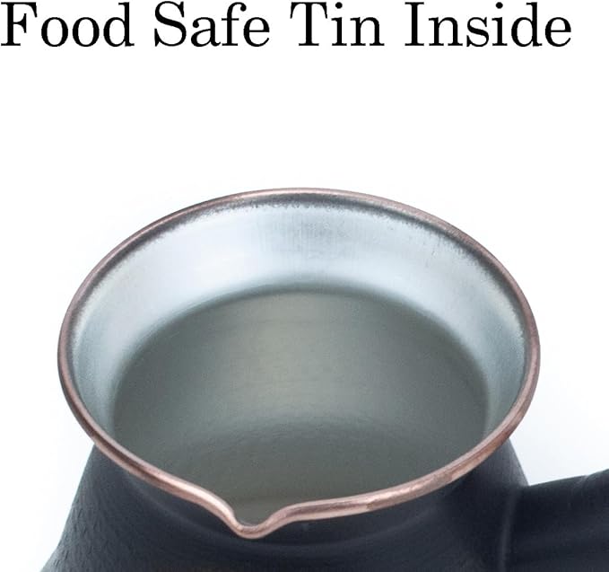 Handmade Armenian Coffee Pot Maker 15 Fl Oz - Copper Jazva Ararat Turkish Arabic Greek Cezve Jezve Ibrik Turka Jazve Wooden Handle (5 cup (15 US fl.oz)) Brown