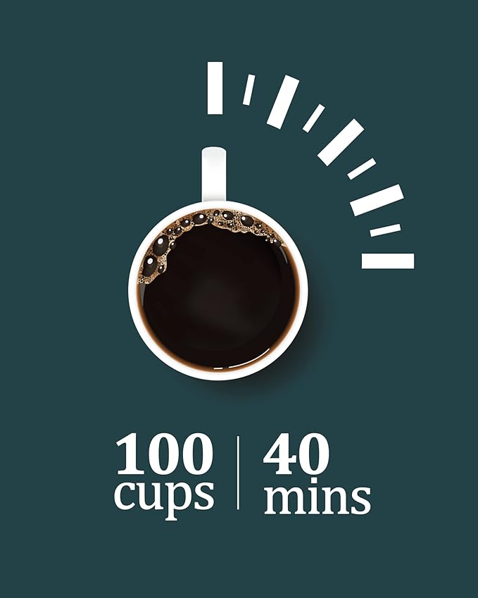 Garvee Commercial Coffee Urn,100 Cup-14L,Hot Water Dispenser with Percolator, Stainless Steer Hot Beverage Thermos, Easy Two Way Dispenser,Black