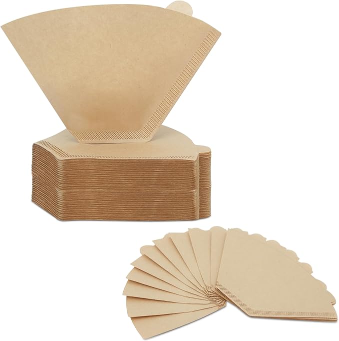 Coffee Filters 4 Cone Paper, 200 Count Unbleached-Disposable Pour Over Coffee Filter for Drip Coffee Maker, Coffee Paper Filters 8-12 Cup, Cone Coffee Filters 04