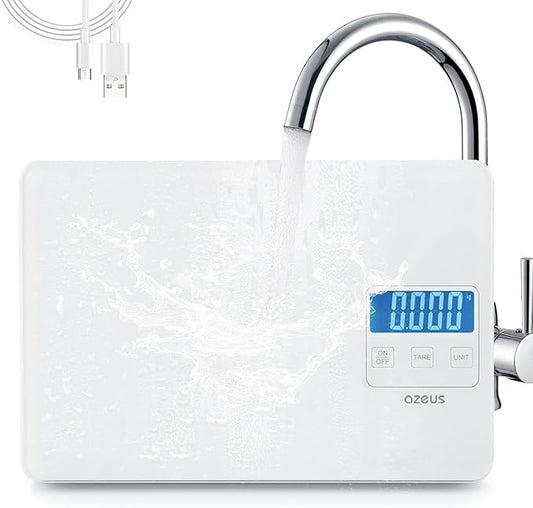 Food Scale with USB Rechargeable, Digital Kitchen Scale with 6 Units, High Precision to 0.04 oz /11lbs Capacity, Weight Range from 3g-5000g