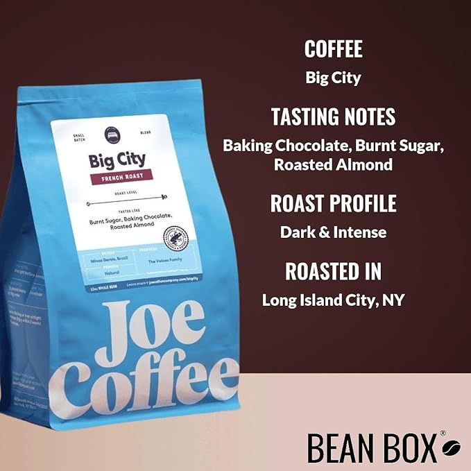 Bean Box New York Coffee Sampler, 2-Pack - Roasted by Joe Company, Gourmet Arabica Coffee, Variety Pack - Freshly Ground