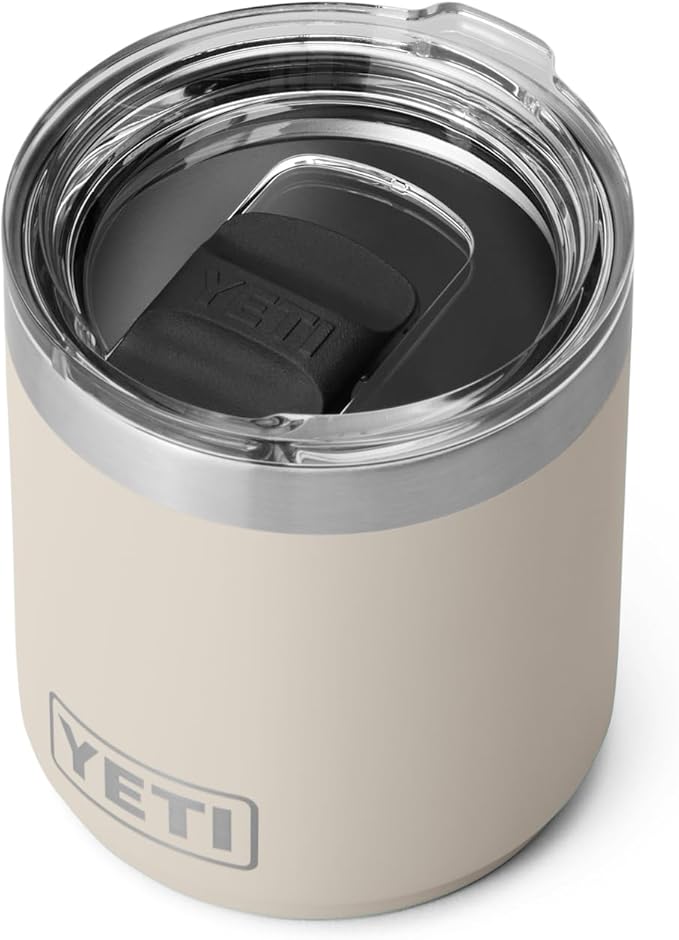 YETI Rambler 10 oz Stackable Lowball 2.0, Vacuum Insulated, Stainless Steel with MagSlider Lid, Cape Taupe