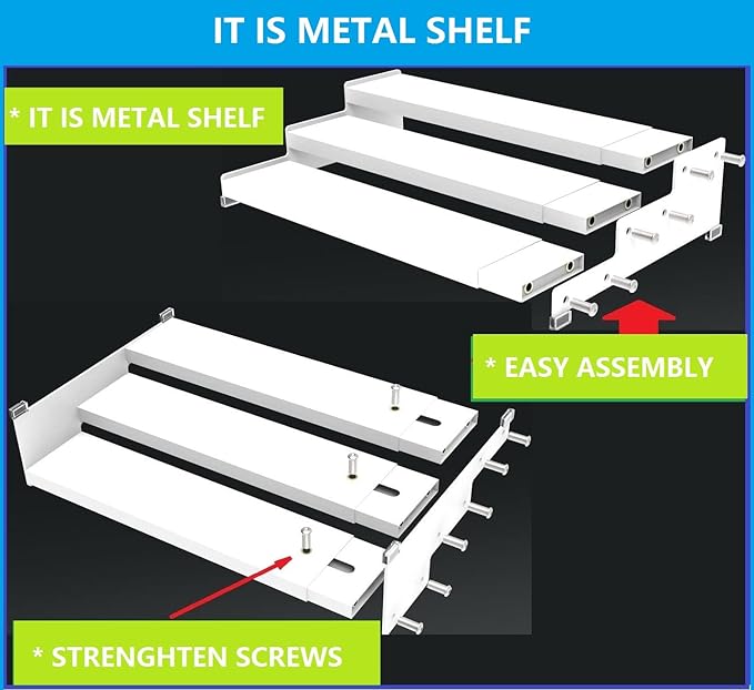 Spice Rack Organizer for Cabinet, 3 Tier Expandable Spices Storage, Great for Kitchen Cabinets, Cupboard,Pantry and Countertop More 2 Packs/White