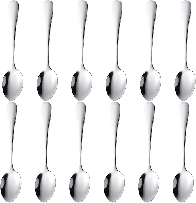 Demitasse Espresso Spoons Set of 12, Stainless Steel Mini Coffee Spoons for Dessert, Tea, Appetizer, Dishwasher-Safe Tiny Stirring Small Teaspoons
