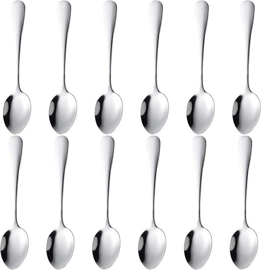 Demitasse Espresso Spoons Set of 12, Stainless Steel Mini Coffee Spoons for Dessert, Tea, Appetizer, Dishwasher-Safe Tiny Stirring Small Teaspoons