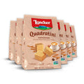 Loacker Quadratini Cappuccino Wafer Cookies LARGE - Premium Crispy Bite Size Wafers - 30% Less Sugar - NON-GMO - LARGE Pack of 6