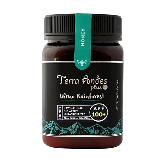 Ulmo Rainforest Raw Honey by TERRA ANDES PLUS | APF 100+ Pure Honey, 17.6 oz