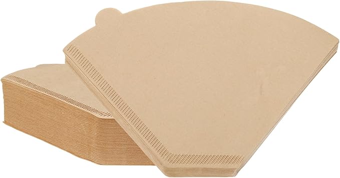 uxcell 200 Count 4 Cone Coffee Filters, Size 103 Disposable Paper Percolator Coffee Filters Natural Unbleached Wood Fiber,Suitable for Pour Over Coffee Filter Drip Coffee Maker Brown