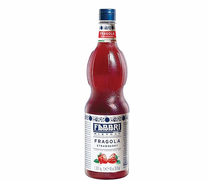 Fabbri Flavoring Syrup, Strawberry, Made in Italy, 33.8 Ounce (1 Liter)