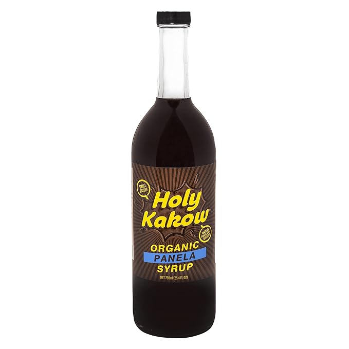 Holy Kakow Cafe Organic Panela Syrup - Panela Syrup, Coffee Syrup, Organic Syrup for Coffee, Panela Syrup for Coffee, Add to Latte, Cocktail and Shake, Real Food Ingredients, Specific Flavor - 750ml