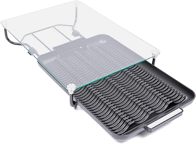 Nifty Solutions Glass Top Vertuoline Pod Capsule Drawer - Compatible with Nespresso Vetuo Pods, 40 Large or 52 Small Pod Capsule Holder