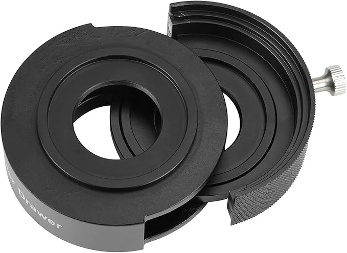 SVBONY SV226 Telescope Filter Drawer, Photographic Filters Drawer with M42-M48 Adapter, Double Magnetic Filter Holder for 1.25" and 2" Filter Mounted, for Deep Sky Photography
