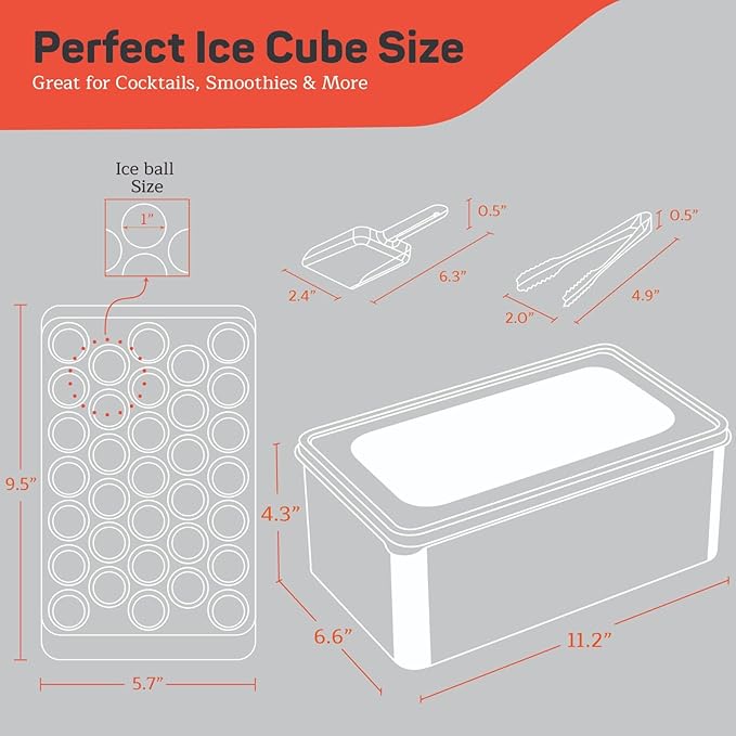 Round Ice Cube Tray Set Pack of 1, BPA-Free Stackable Trays with Lid & Tongs, 33 Ice Balls Per Tray for Whiskey, Drinks, and Cocktails, Quick Release Round Ice Cube Mold, Pink