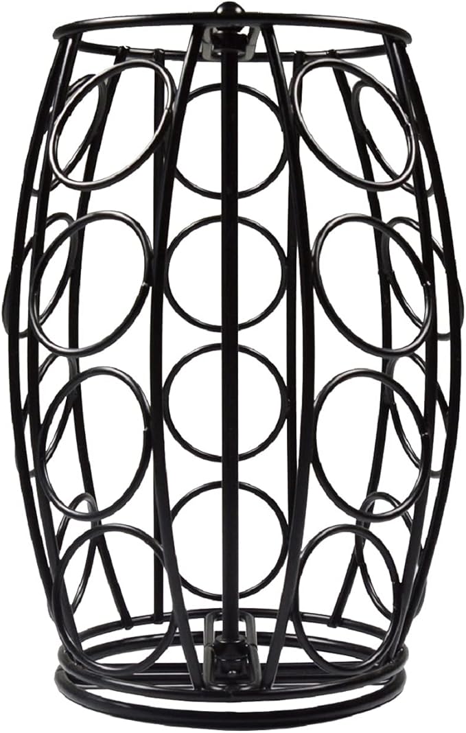 K Cup Carousel Coffee Pod Holder Kcup Organizer Coffee Station Coffee Décor Storage for Counter, Holds 20 Coffee Pods, No Assembly Required, Black