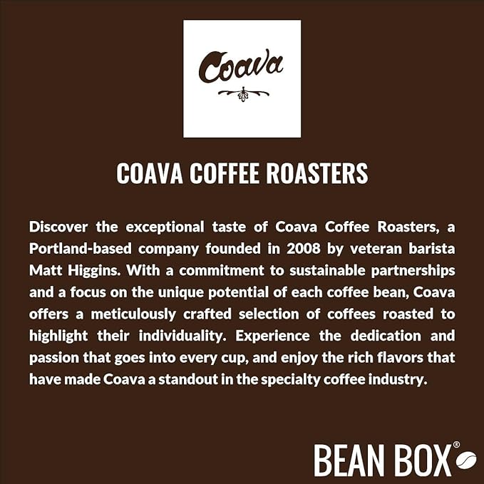 Bean Box Portland Coffee Sampler, 2-Pack - Roasted by Coava Roasters, Gourmet Arabica Coffee, Variety Pack - Freshly Ground