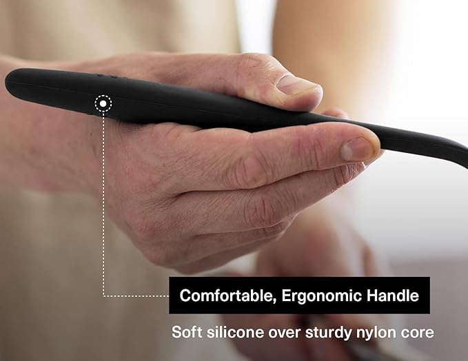 Misen Silicone Mixing Spoon - Professional-Grade, Dishwasher Safe - No Scratch Nonstick-Safe Kitchen Tool for Stirring, Scraping, and Serving - Stong, Durable, Heat Resistant - Black