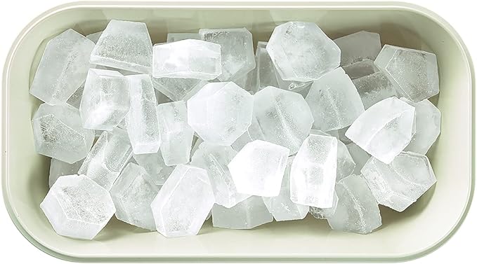 Lékué Ice Box | Ice Cube Tray For Freezer With Lid & Bin | Made With 100 Percent Platinum Silicone | Elegant And Retro Style Ice Cubes | For Cocktails, Ice Tea & Coffee And More | White