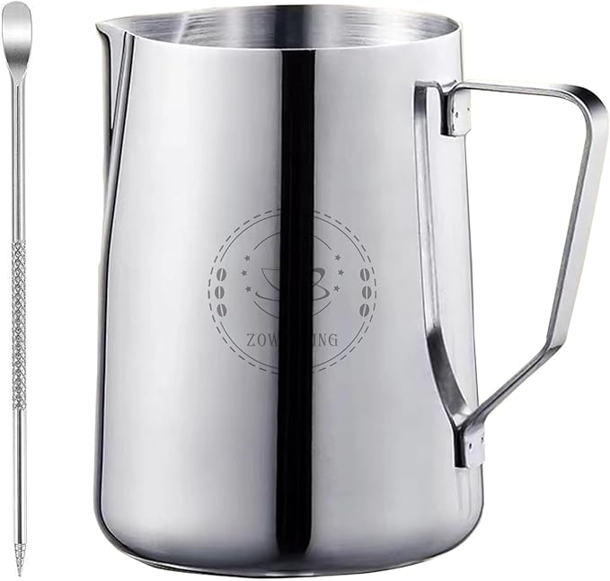 50oz Milk Frothing Pitcher, 1500ml Milk Frother Cup, 50 Oz milk Steamer Cup, Stainless Steel Pitchers, Milk Jug, Milk Frother Pitcher, Espresso Steaming Pitchers, Espresso Machine Accessories