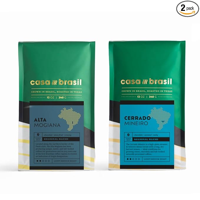 Bean Box Coffee Sampler - Explore Brazil, 2-Pack, Freshly Ground, Gourmet Coffee