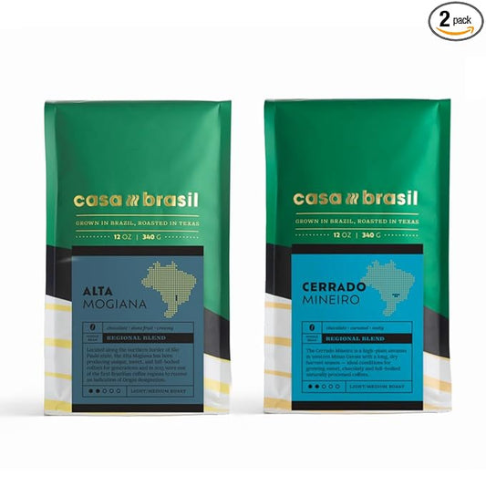 Bean Box Coffee Sampler - Explore Brazil, 2-Pack, Whole Bean, Gourmet Coffee