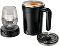 Self Stirring Coffee Mug Equipped with Temperature Display,2026 Upgrade Self Stirring,Heated Coffee Mug Rechargeable,Suitable various scenarios such daily adjustment,office,mug with lid (Black)