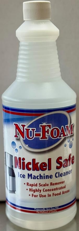Nu-Foam Ice Machine Cleaner and Descaler, 32 fl oz, Nickel Safe, Compatible with All Major Brands (32 oz (Pack of 2))