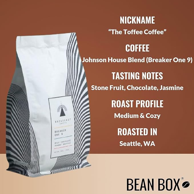 Bean Box Seattle Coffee Sampler, 2-Pack - Roasted by Broadcast Roasters, Gourmet Arabica Coffee, Variety Pack - Freshly Ground