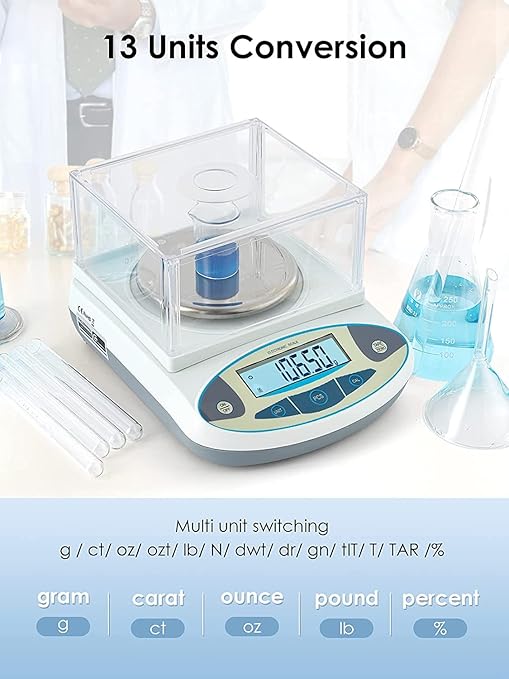 CGOLDENWALL Precision Lab Scale 3000g X 0.01g Digital Analytical Balance Laboratory Balance Jewelry Scale Scientific Scale 0.01g Accuracy 110V (3000g, 0.01g)