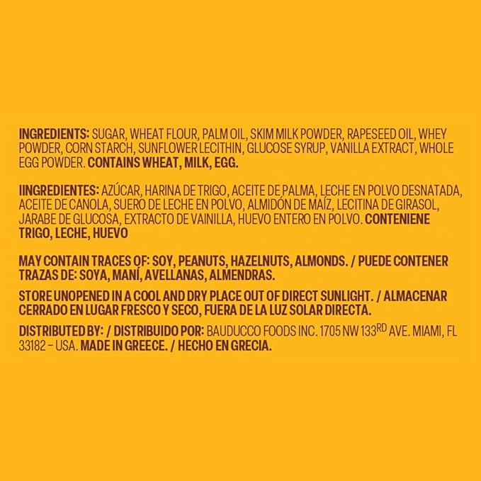 Bauducco Wafer Rolls, Vanilla, 14.1 oz (Pack of 1) - Crispy Cream-Filled Cookies - Gourmet Rolled Wafer Sticks - Premium Dessert Treat - Perfect for Coffee, Parties & Gift Baskets - Family Sharing Snack