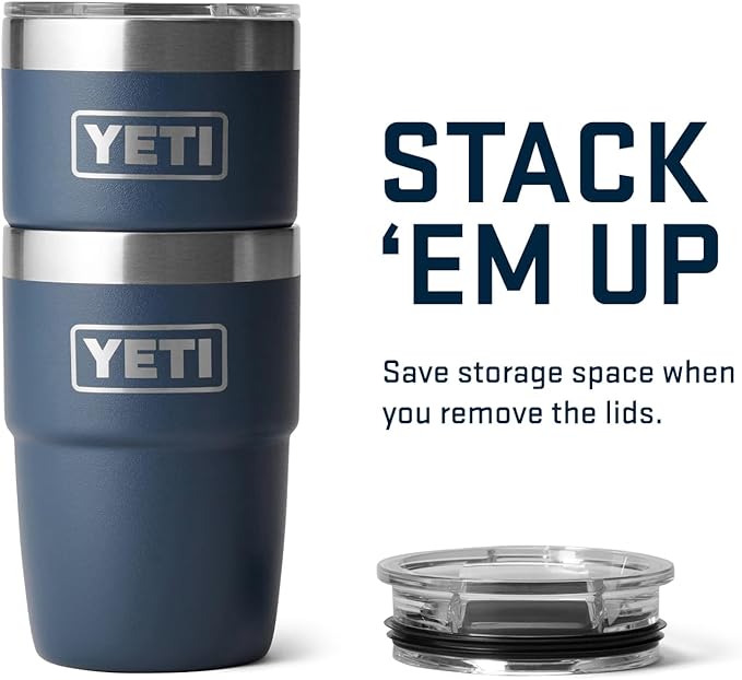 YETI Rambler 8 oz Stackable Cup, Stainless Steel, Vacuum Insulated Espresso Cup with MagSlider Lid