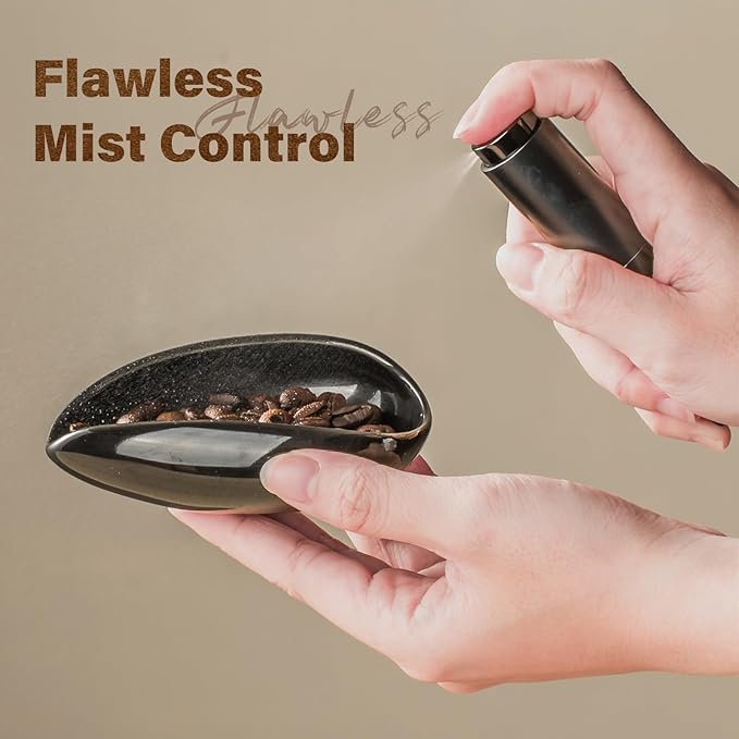 KitchenTour Ultimate Coffee Kit - Ceramic Dosing Cup + Anti-Static Sprayer + Grind Size Ruler - 3-in-1 Pro Set: Measure, Spray, Validate