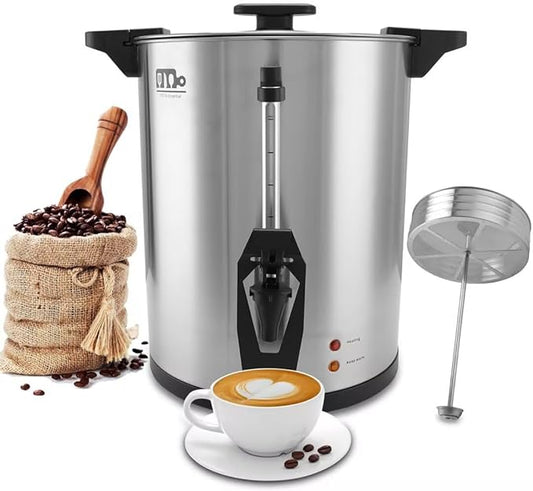95 Cup 16L/4.23Gallon Commercial Coffee Urn, Festa Essential 1500W Large Percolate Coffee Maker, Hot Beverage dispenser With Double Dripless Faucet,Quick-Brewing Hot Water Urn for Catering,Home,Events