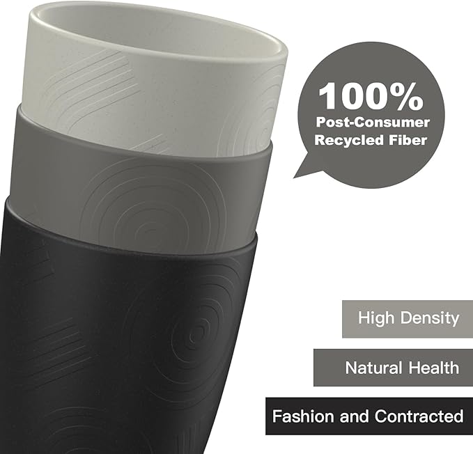 Homienly Wheat Straw Stackable Water Tumblers 6 PCS Cups Alternative to Plastic Cups Unbreakable Drinking Cup Reusable Dishwasher Safe Water Glasses Dishwasher and Microwave Safe(12 OZ Grey Stone)