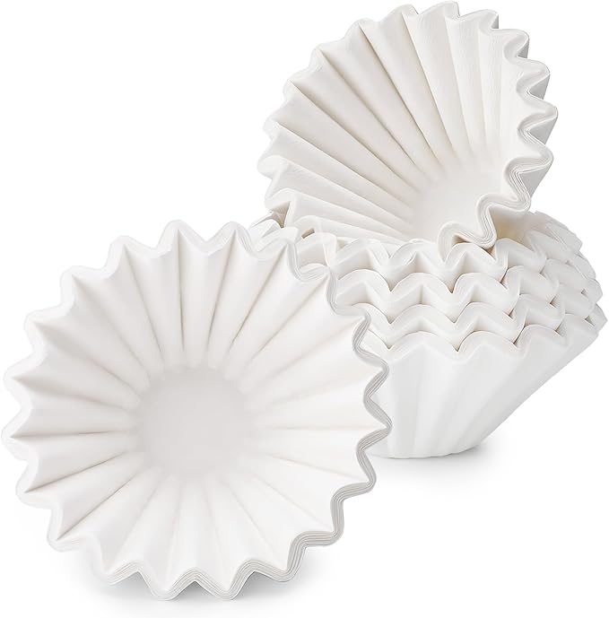 Segarty 150 Pack 1-4 Cup Coffee Filters Disposable, 7.2in Paper Basket Coffee Filter Bar Accessories for Pour Over Maker, White Paper Coffee Liners for Brewer Dripper Machine for Home Cafeteria Office