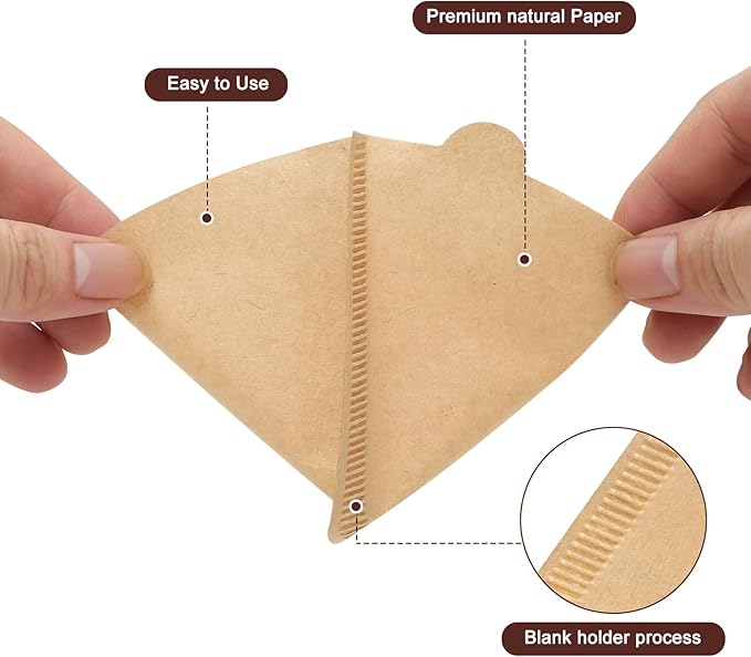 Coffee Filters 4 Cone Paper, 200 Count Unbleached-Disposable Pour Over Coffee Filter for Drip Coffee Maker, Coffee Paper Filters 8-12 Cup, Cone Coffee Filters 04
