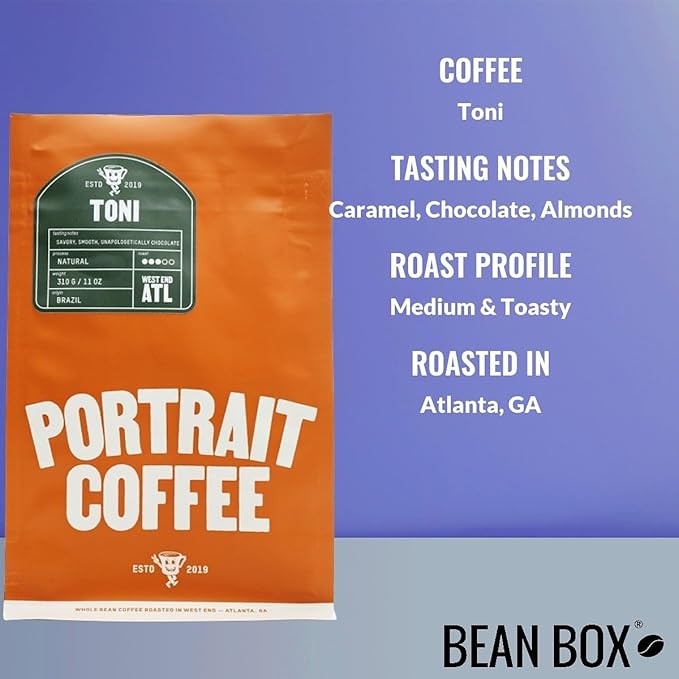 Bean Box Atlanta Coffee Sampler, 2-Pack - Roasted by Portrait, Gourmet Arabica Coffee, Variety Pack - Whole Bean